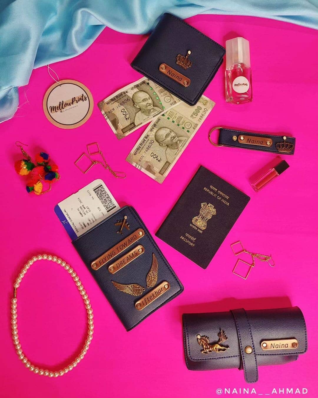 Passport Wallet Keychain Sunglass Combo mellowprints