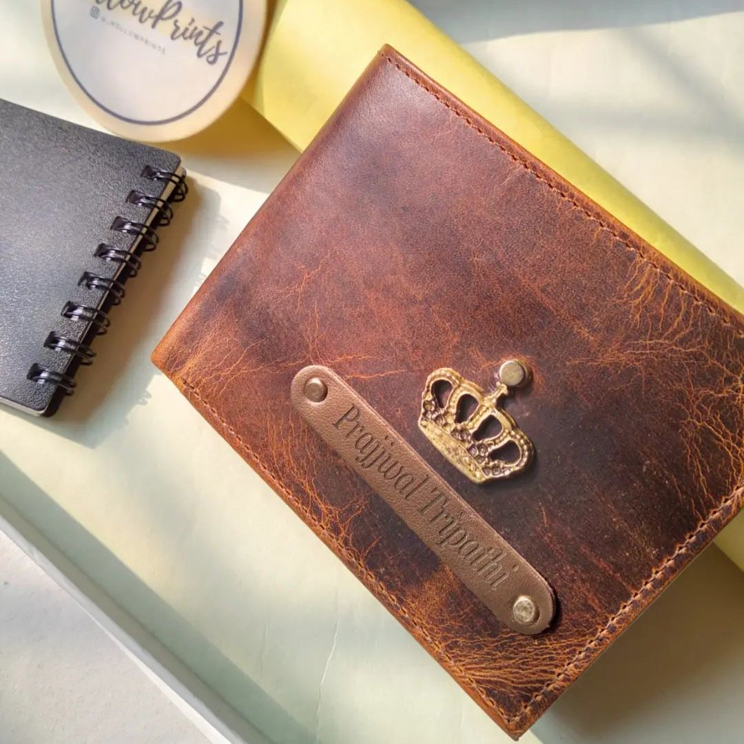 Genuine Leather Personalized Name Wallet