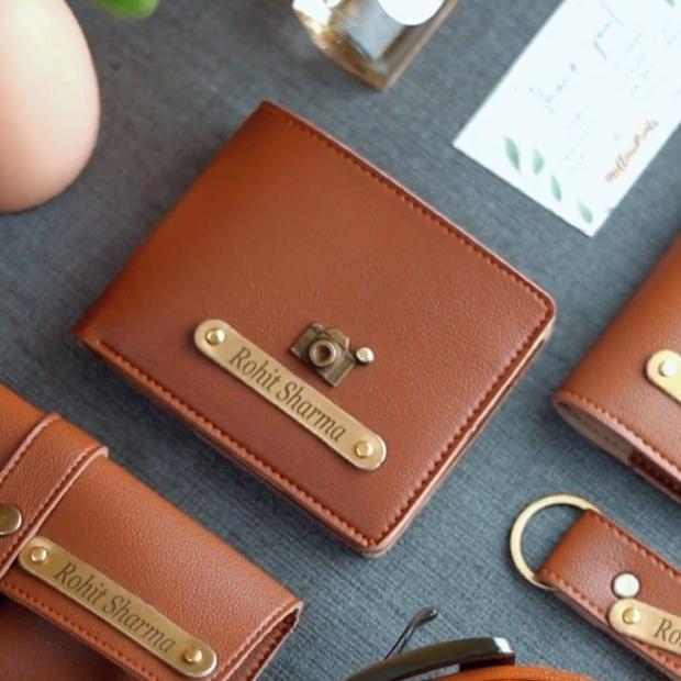 Name Men Leather Wallet